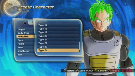 How to change your custom character's appearance in dragonball .